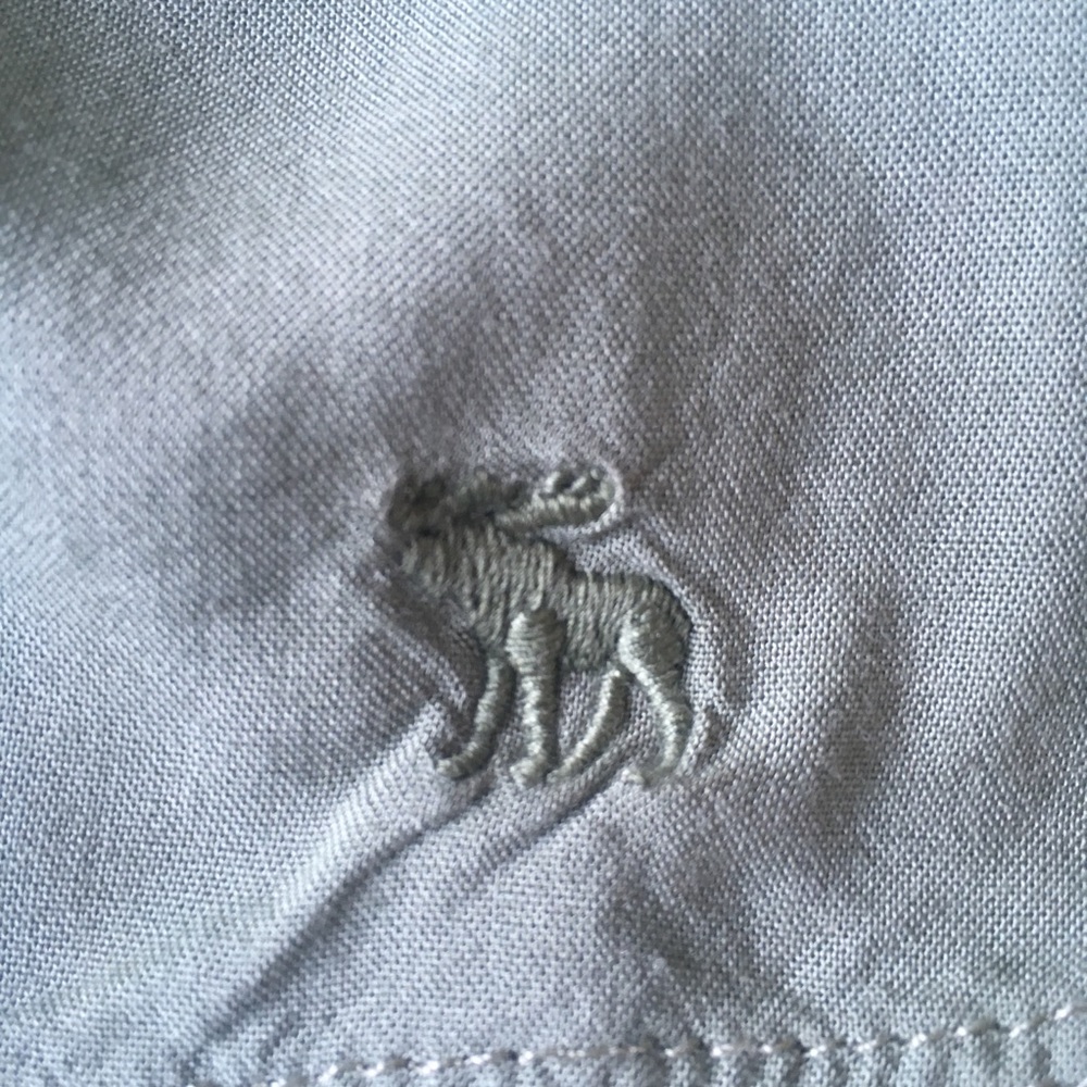 A & F Casual Soft Button Down Olive Army Green XS - Picture 5 of 8